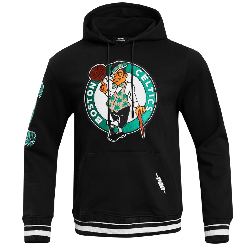 NBA BOSTON CELTICS RETRO CLASSIC MEN'S PO HOODIE (BLACK)