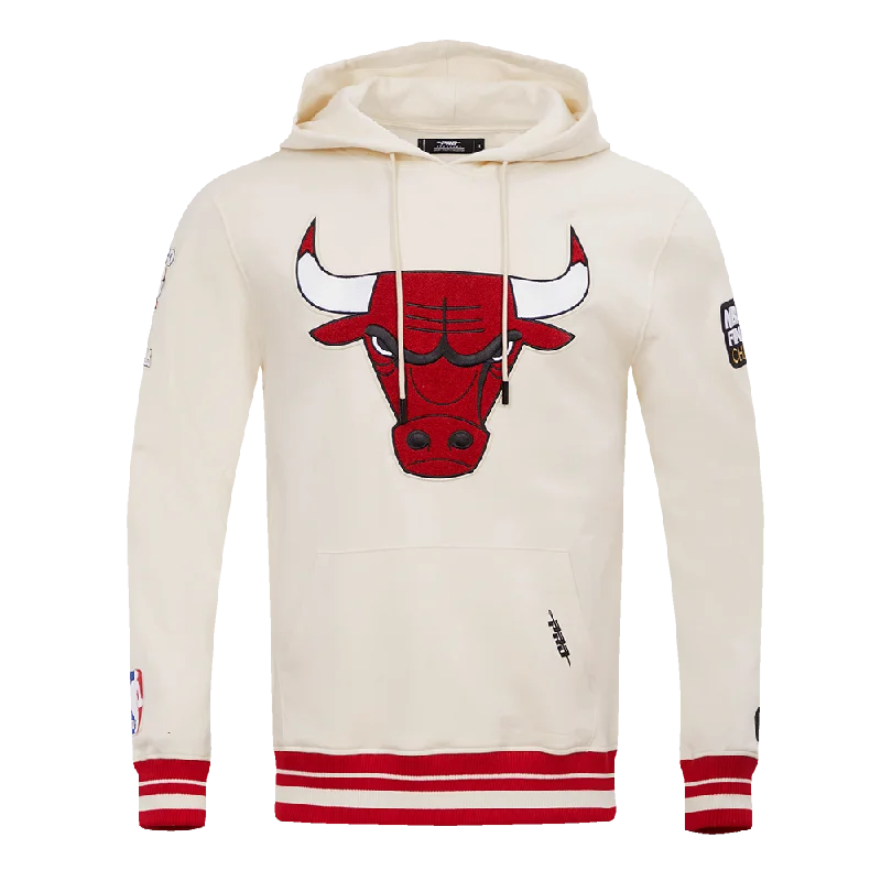 NBA CHICAGO BULLS RETRO CLASSIC MEN'S PO HOODIE (EGGSHELL/RED)