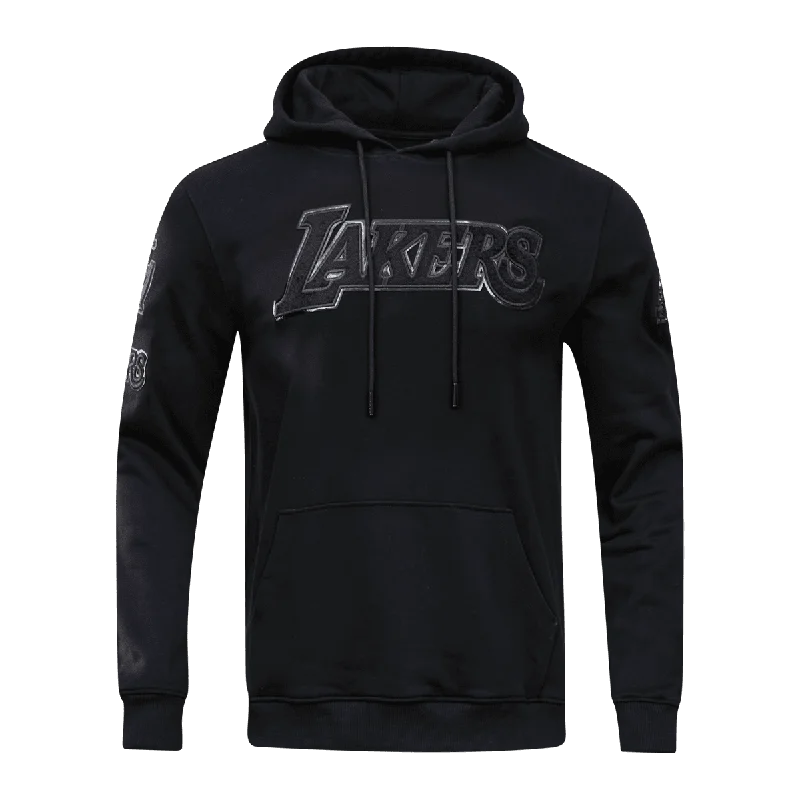 NBA LOS ANGELES LAKERS TRIPLE BLACK LOGO MEN'S PO HOODIE (BLACK)