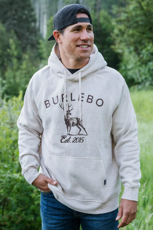 Fleece Hoodie - Whitetail Deer - Heather Oatmeal