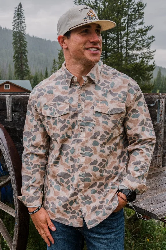 Cotton Twill Button Up - LS - Pintail Camo