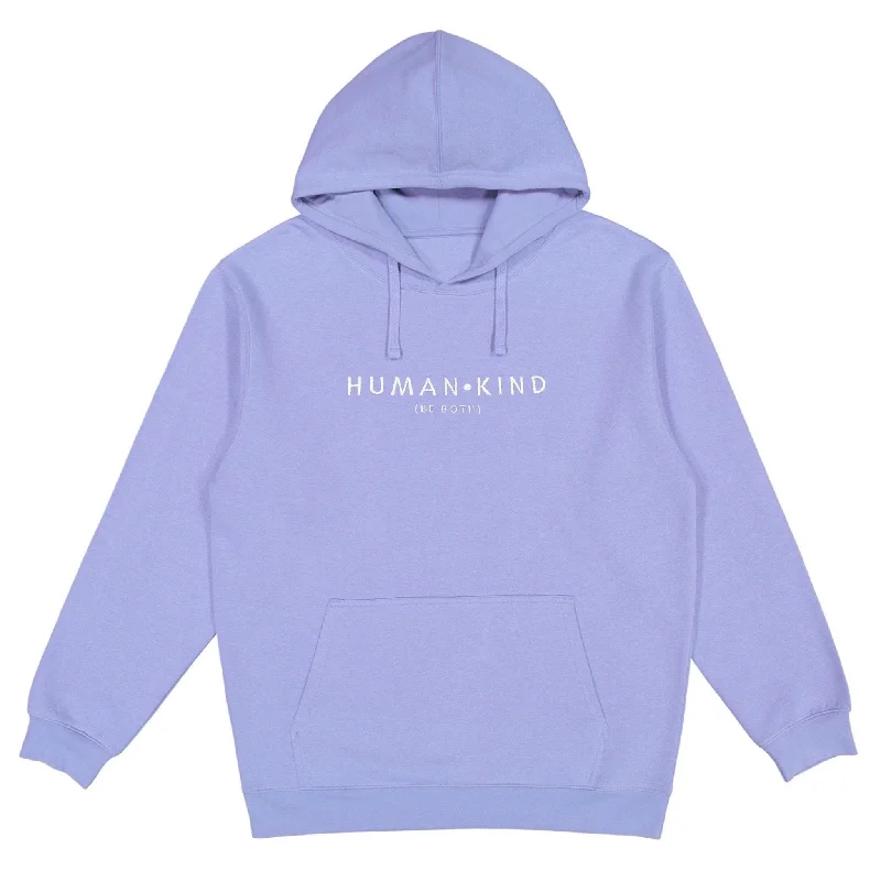 Human Kind Embroidered Violet Hoodie