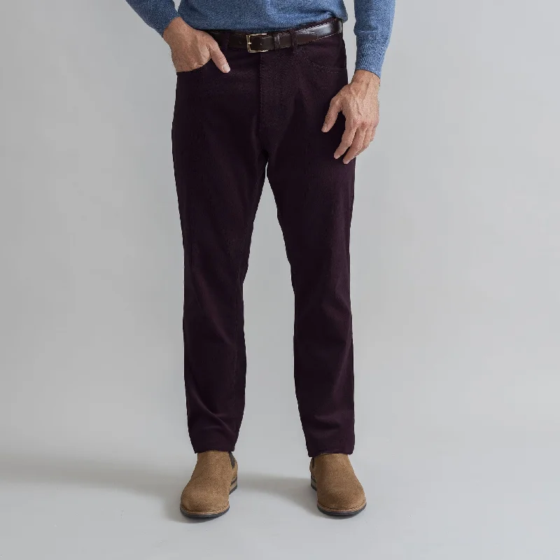 The Oxblood Corduroy Franklin 5 Pocket Custom Pant