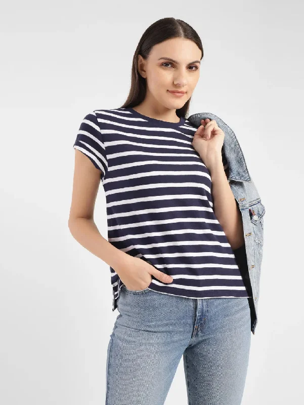 Women's Striped Crew Neck T-shirt