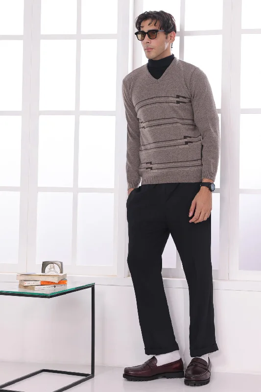 WD-SMOKE-V-NECK FULL SLEEVES SWEATER (512-15)