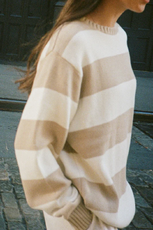 Latte Ivory Stripes