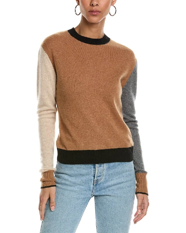 Brodie Cashmere Colorblock Cashmere Sweater