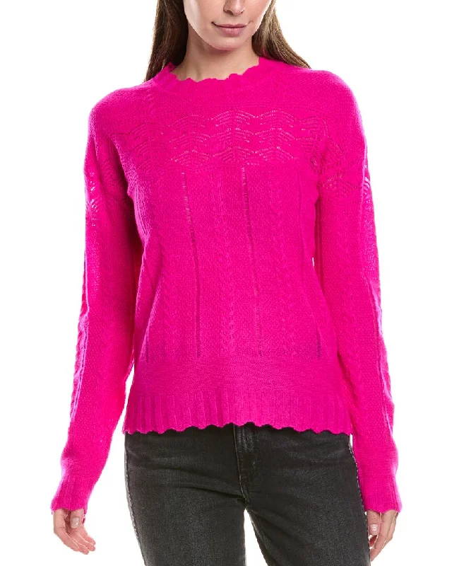 InCashmere Pointelle Cashmere Sweater