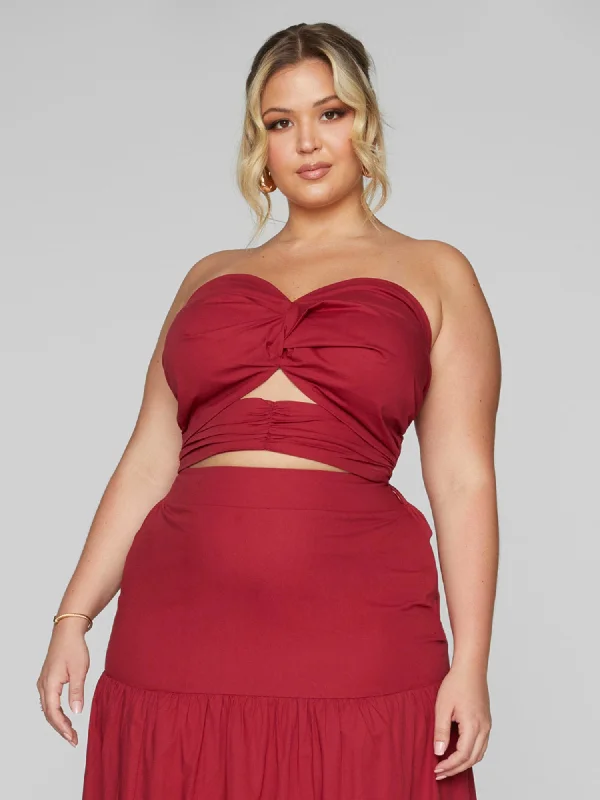 Sarene Strapless Crop Top