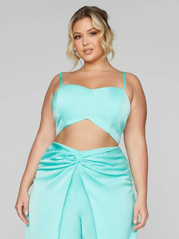 Zenia Satin Crop Top