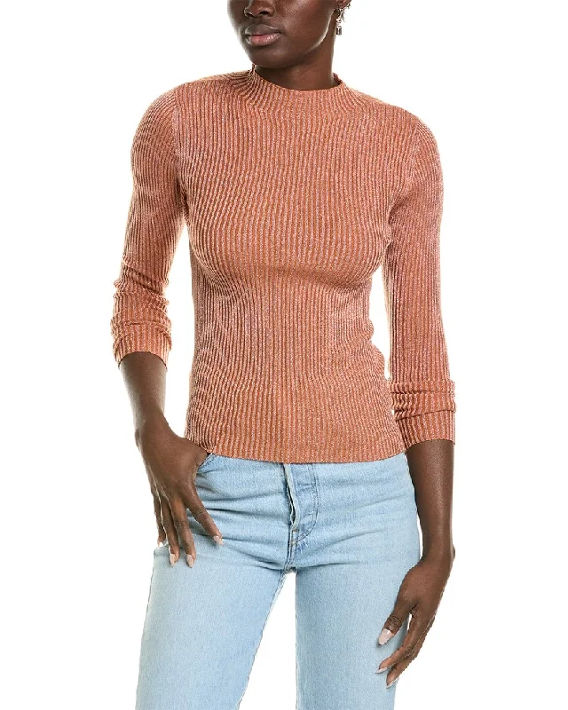 Sage the Label City Lights Mock Wool-Blend Sweater