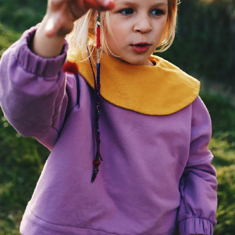 Baby & Kids Cotton Drop Shoulder Sweatshirt - Lavender