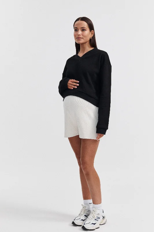 Crop V Neck Sweatshirt - FINAL SALE