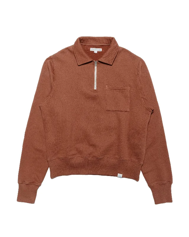 Merz B. Schwanen ZIPC01 Zip Collar Sweatshirt Chestnut