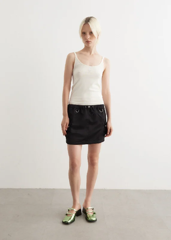 Tailored Cargo Mini Skirt