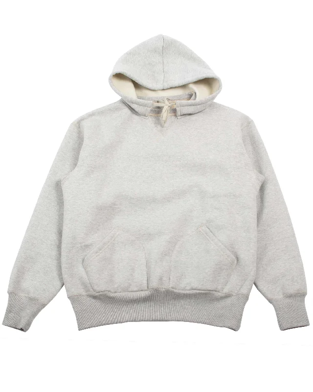 The Real McCoy’s MC21106 13 oz. Wool Loopwheel Hooded Sweatshirt Medium Grey