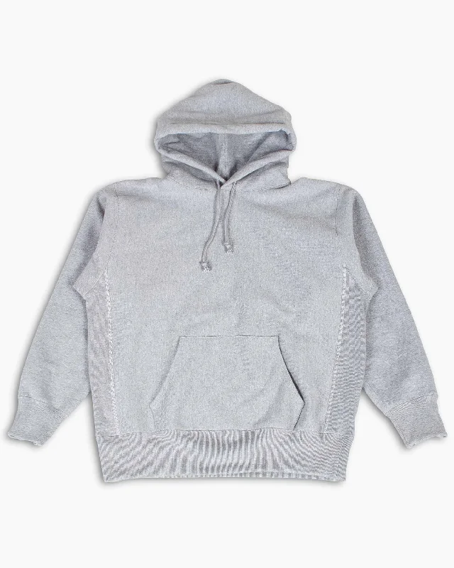 The Real McCoy's MC20113 Heavyweight Hooded Sweatshirt Medium Grey