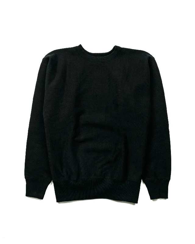 The Real McCoy's MC20114 Heavyweight Crewneck Sweatshirt Black