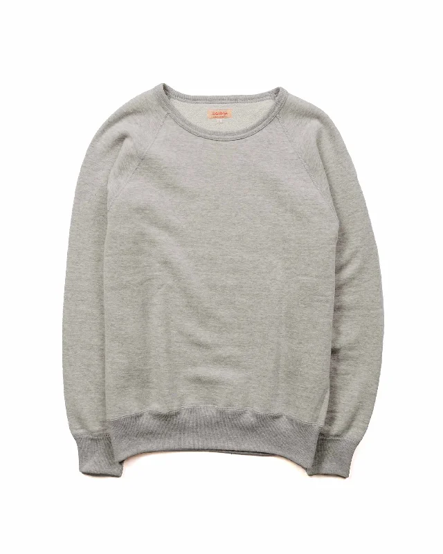 The Real McCoy's MC21018 9oz. Loopwheel Raglan Sleeve Sweatshirt Ash Grey